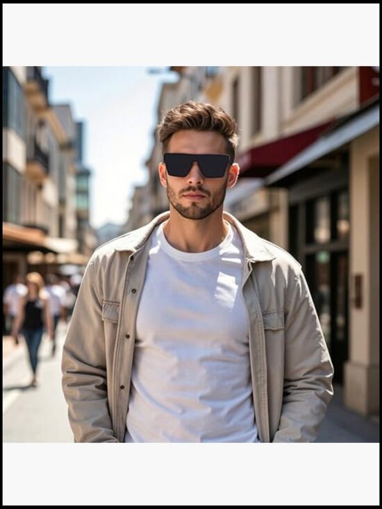 Oversized Polarized Sunglasses with Polycarbonate Lenses main image 2